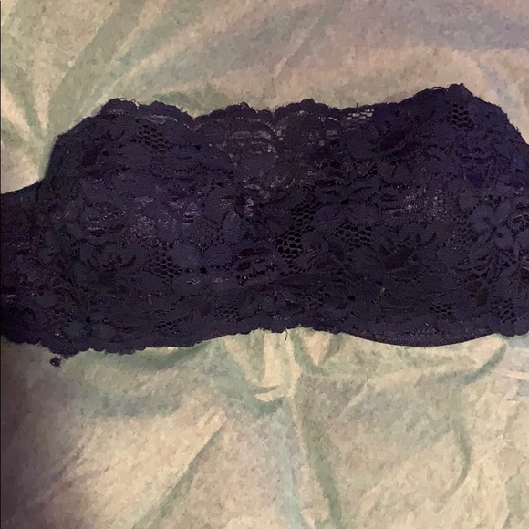 Navy Blue lace strapless bra- 34B - Picture 2 of 4